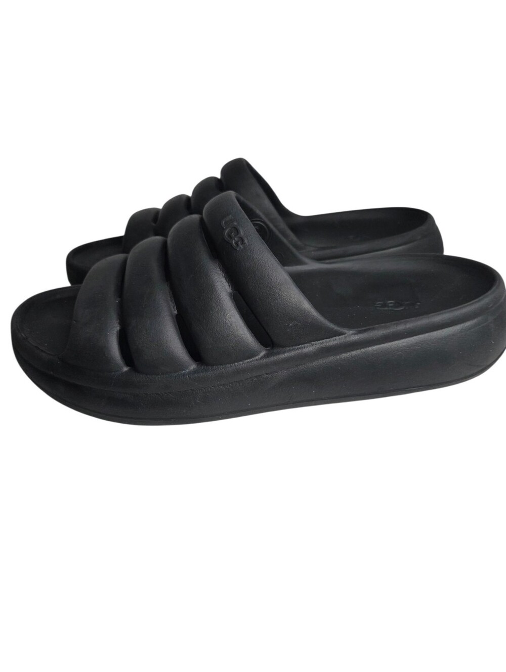 UGG Sport Yeah Black Women’s Slide Sandals 9 Rubber Slip On